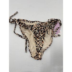 Women's Wild Fable Bikini Bottom Size 1X Beige Brown Leopard Print